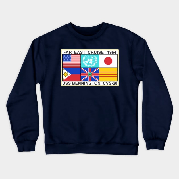 Far east Cruise 1964 - USS Bennington Crewneck Sweatshirt by MBK